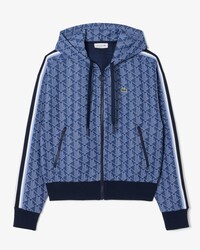Sudadera con capucha de jacquard con monograma