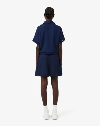 Bermudas oversized de mezcla de lino vaporoso