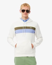 Sudadera con capucha color block de felpa
