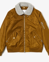 Chaqueta b&oacute;mber acolchada de hombre con cuello sherpa