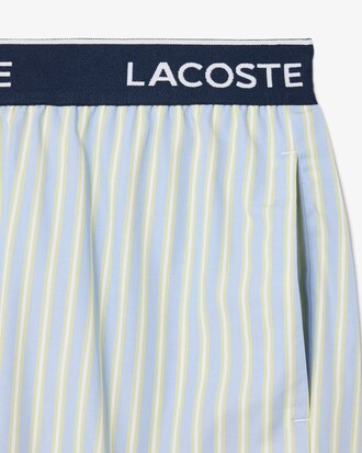 Pantal&oacute;n corto de pijama de popel&iacute;n de rayas