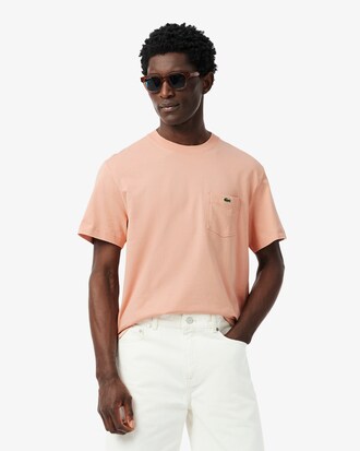 Camiseta de algodón con bolsillo en el pecho