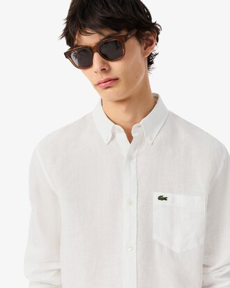 Camisa de lino de corte regular