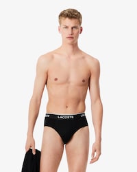 Pack de 3 slips de algod&oacute;n liso con logotipo