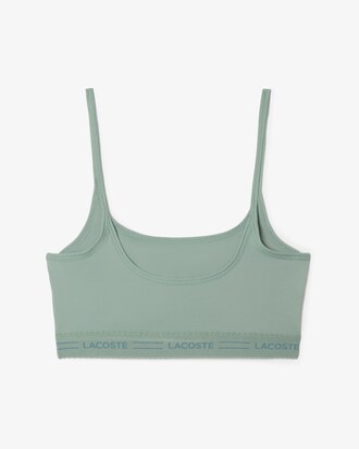 Bralette de microfibra con cinta festoneada