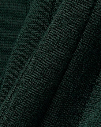 Jersey de cuello polo de canal&eacute; con ca&iacute;da