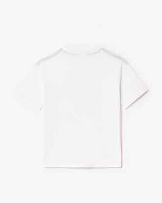 Camiseta de algodón con insignia en contraste