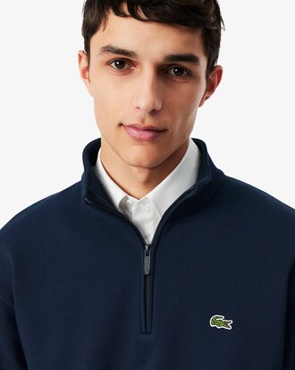 Sudadera de felpa con cuello con cremallera