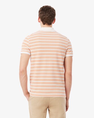 Polo de corte cl&aacute;sico de petit piqu&eacute; de rayas