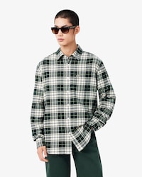 Camisa de corte regular de franela con cuadros escoceses