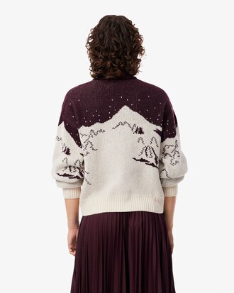Jersey de rayas con cuello vuelto y jacquard inspirado en los archivos