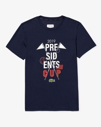 Camiseta de hombre Presidents Cup en mezcla de algodón estampado transpirable