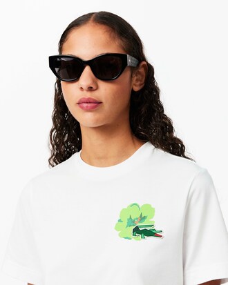 Camiseta de algodón con estampado floral