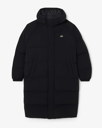 Chaqueta de plumón larga hidrófuga