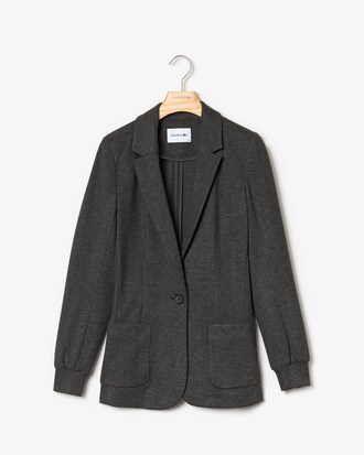 Blazer de mujer en punto cepillado con bolsillos planos