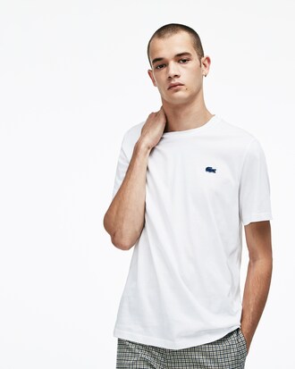 Camiseta unisex en tejido de punto de algodón con cuello redondo Lacoste LIVE