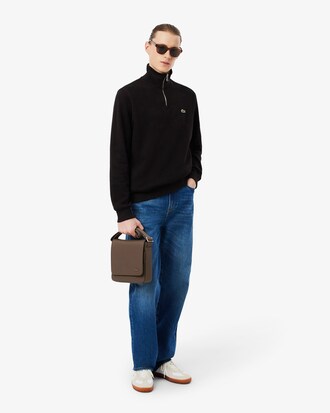 Bolso cl&aacute;sico para llevar al hombro con cierre de solapa para hombre