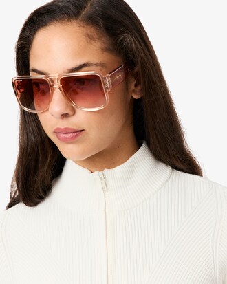 Jersey de punto de canalé 3D con cuello alto