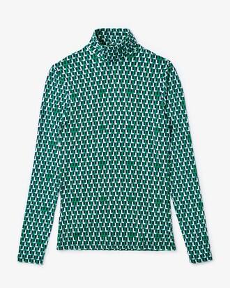 Camiseta de mujer Fashion Show estampada con cuello vuelto