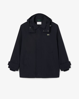 Parka con capucha hidrófuga de largo medio