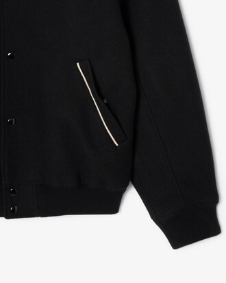 Chaqueta Varsity de lana con insignia en contraste