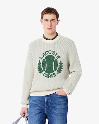 Jersey de algodón con motivo jacquard clásico
