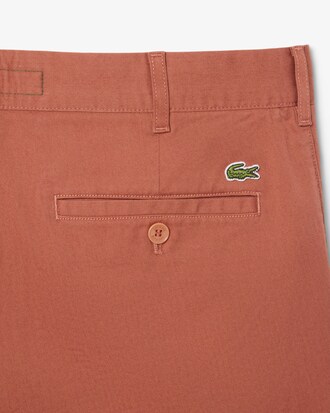 Pantalón chino corto de corte ajustado de algodón elástico