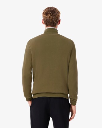 Jersey de cuello alto de algod&oacute;n con cremallera