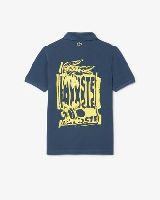 Polo de petit piqué estampado