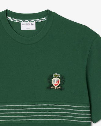 Camiseta de piqué con insignia bordada