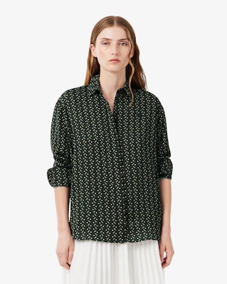 Camisa oversize vaporosa con estampado