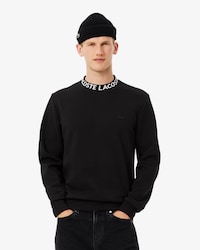 Sudadera de punto jersey con detalles de marca de jacquard