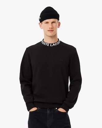 Sudadera de punto jersey con detalles de marca de jacquard