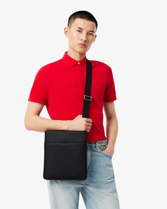 Bolso de mensajero plano clásico para hombre