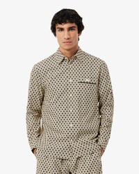 Camisa de corte regular de algod&oacute;n estampado