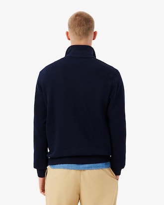 Sudadera de interlock con cuello alto y cremallera