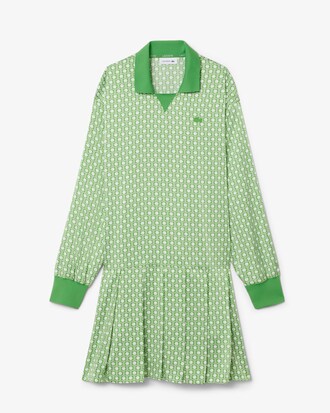 Vestido polo plisado de sat&eacute;n