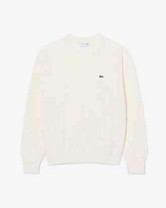 Jersey de cuello redondo de algod&oacute;n de corte relajado