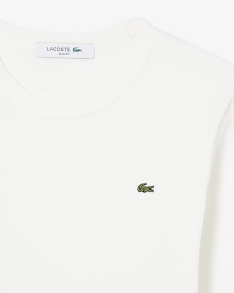 Camiseta de canalé de algodón de corte ajustado