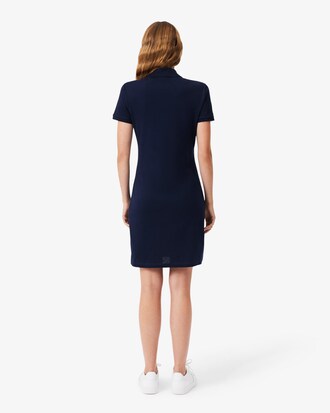 Vestido polo de corte ajustado de minipiqu&eacute; el&aacute;stico