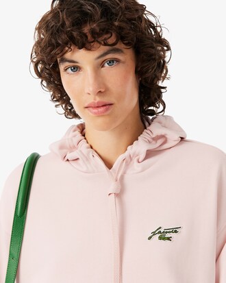 Sudadera con capucha de felpa con insignia