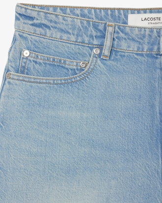 Bermudas denim de corte recto