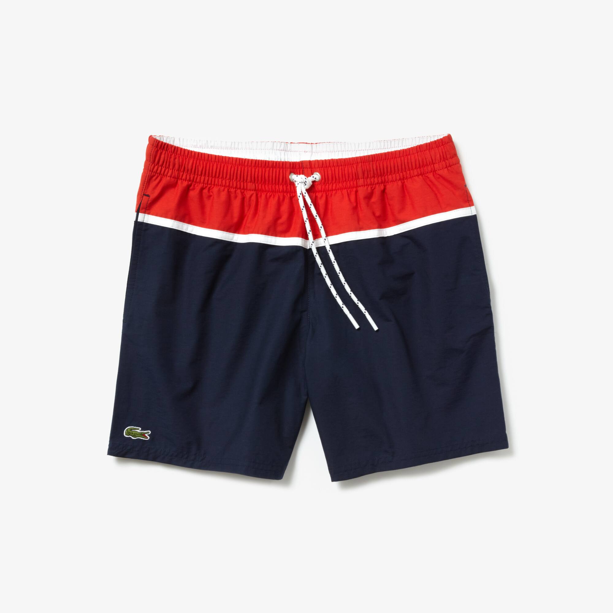 Hombre Mezcla BlockLacoste En Algodón Bañador Color De PXNn0wO8k