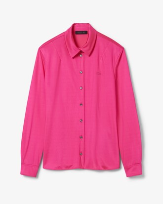 Camisa satinada de corte ajustado Runway