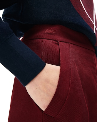 Falda de mujer midi en algod&oacute;n stretch con botones