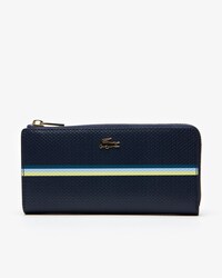 Cartera Chantaco piel piqué rayas colores cremallera