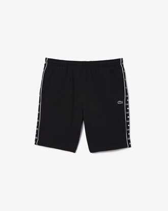 Pantalón corto de felpa de corte regular con franja de logotipo