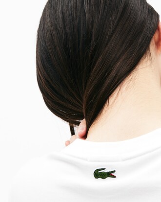 Camiseta unisex Lacoste LIVE Racing en algodón con inscripción