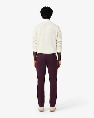 Pantal&oacute;n chino de corte ajustado de sarga el&aacute;stica