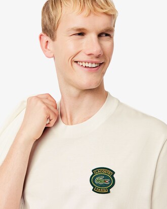 Camiseta de algodón con insignia